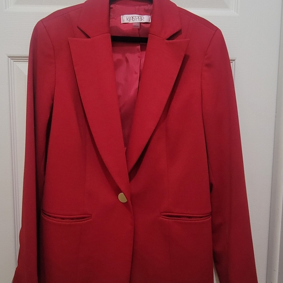 Kasper Vibrant Red Suit Jacket - Picture 3 of 3